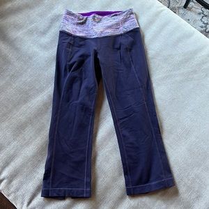 Lululemon size 2 purple crop leggings
